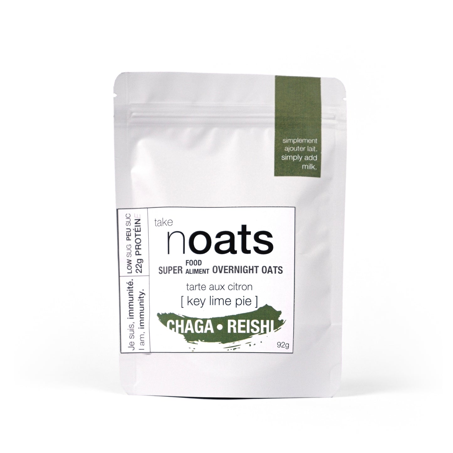 Key Lime Pie Overnight Oats pouch front-facing on white background